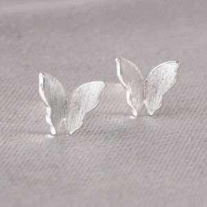028 brushed butterfly / 925 ear needles