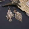 9071952955_2130544268 Wholesale Multilayer Hollow Leaf Alloy Earrings