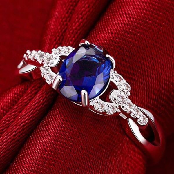 Wholesale Alloy Inlaid Sapphire Ring