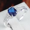 Wholesale Alloy Inlaid Sapphire Ring
