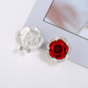 Wholesale Alloy Rhinestone Rose Flower Earrings