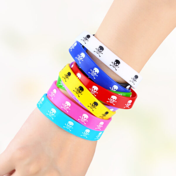 9074737700_1383311091-1 Wholesale Skull Movement Mixed Color Silicone Bracelet