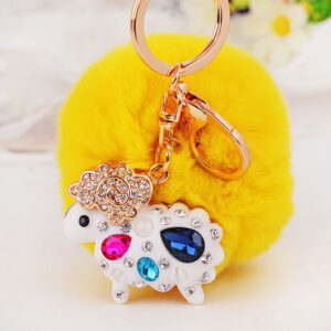 White Lamb + yellow fur ball / Single opp bag packaging