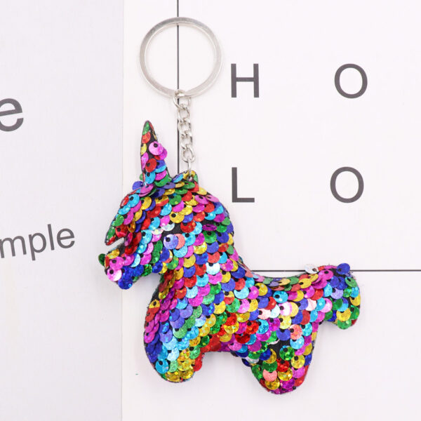 Wholesale Colorful Sequin Christmas Tree Keychain