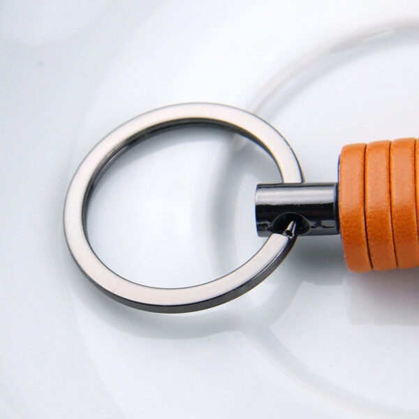 Wholesale PU Woven Hanging Rope Zinc Alloy Keychain