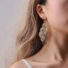 9093838929_2130544268 Wholesale Multilayer Hollow Leaf Alloy Earrings