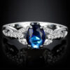 Wholesale Alloy Inlaid Sapphire Ring