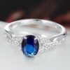 Wholesale Alloy Inlaid Sapphire Ring