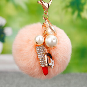 D-shaped lipstick plush Korean pink / Single opp bag packaging