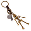 9111224440_999716110 Wholesale Woven Leather Rope Automotive Alloy Screw Robot Keychain