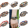 9116544877_999716110 Wholesale Beaded Eyes Adjustable Male and Female Cortex Bracelet