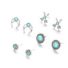 Wholesale Bohemian Vintage Totem Turquoise Stud Earrings