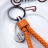 Wholesale PU Woven Hanging Rope Zinc Alloy Keychain