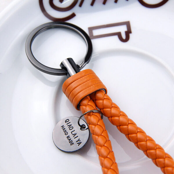 Wholesale PU Woven Hanging Rope Zinc Alloy Keychain