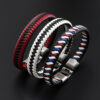 Wholesale Color Woven Leather Men's Bracelets