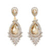Wholesale Rhinestone Gemstone Tassel Glass Drop Earrings
