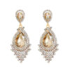 Wholesale Rhinestone Gemstone Tassel Glass Drop Earrings
