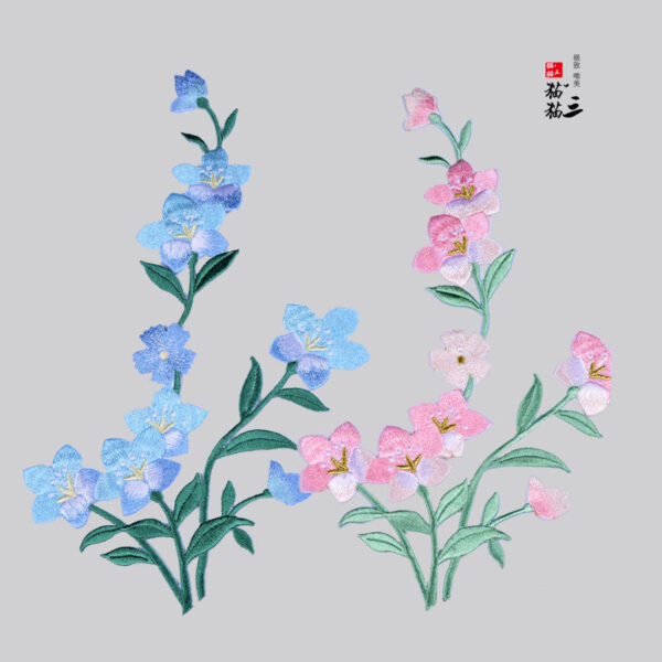 9169869714_1439946679 Wholesale DIY Embroidery Cloth Patch Orchid with Glue Hat Clothes Decoration