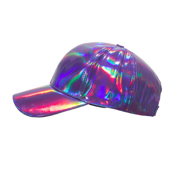 9171825881_2040267171 Wholesale PU Pure Color Light Version Laser Baseball Cap
