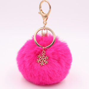 Rose Red / Snowflake fur ball (Golden 8-character buckle)