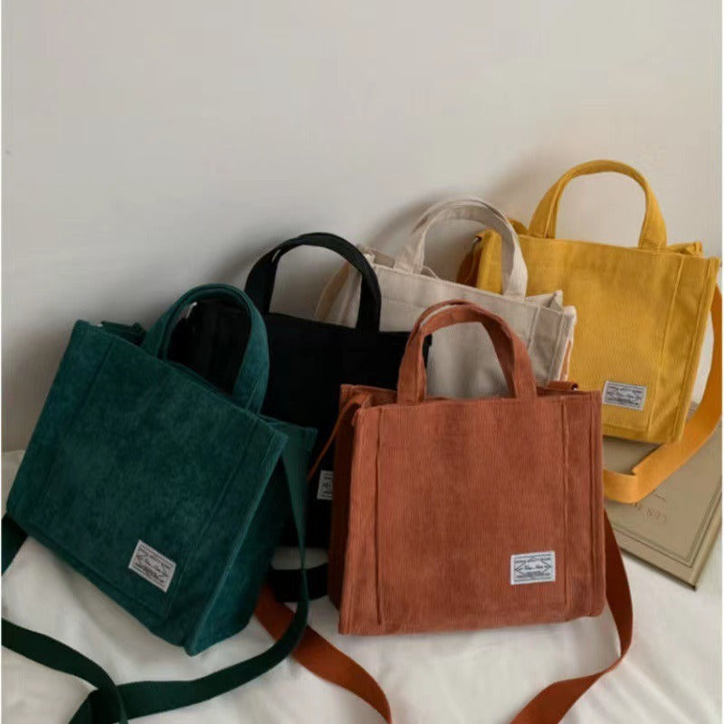 Wholesale Corduroy Tote Minimalist Shoulder Crossbody Bag