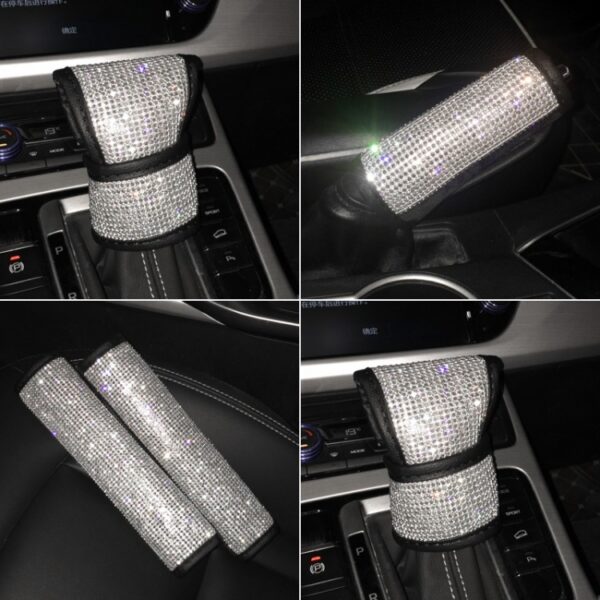 Wholesale PU Car Gear Cover with Diamonds