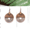 Wholesale Geometric Hollow Oval Alloy Pendant Earrings