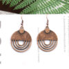 Wholesale Geometric Hollow Oval Alloy Pendant Earrings
