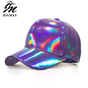 Wholesale Zhongmei Summer and Autumn New PU Solid Color Light Edition Laser Baseball Cap Sunshade Outdoor Sun Hat B556