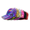 9195301514_2040267171 Wholesale PU Pure Color Light Version Laser Baseball Cap