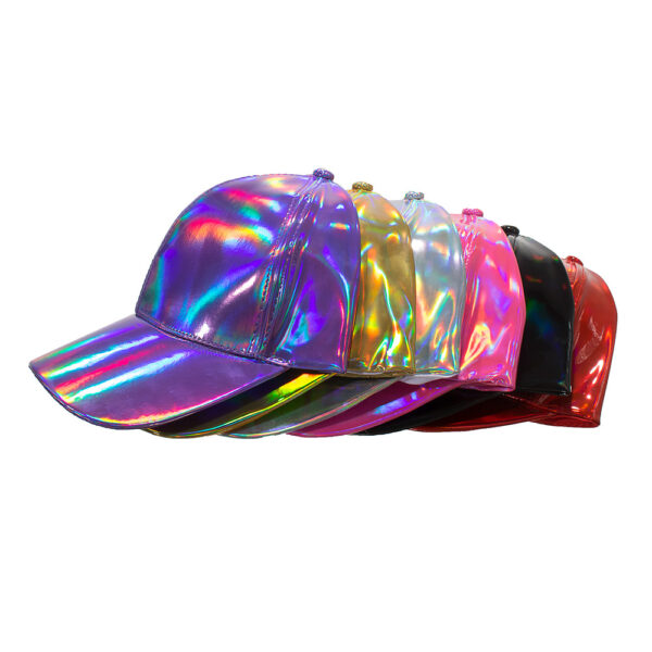 9195301514_2040267171 Wholesale PU Pure Color Light Version Laser Baseball Cap
