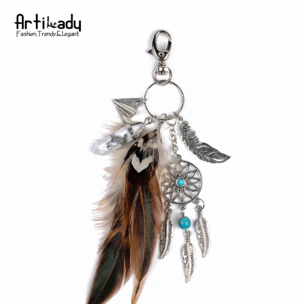 Wholesale Alloy Bohemian Dream Catcher Keychain