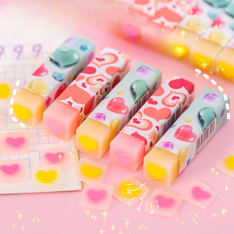 Wholesale box Cute Jelly Sandwich PVC Eraser