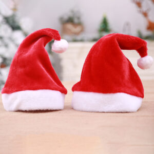 Wholesale Christmas Decoration Christmas Short Plush Hats Christmas Hats