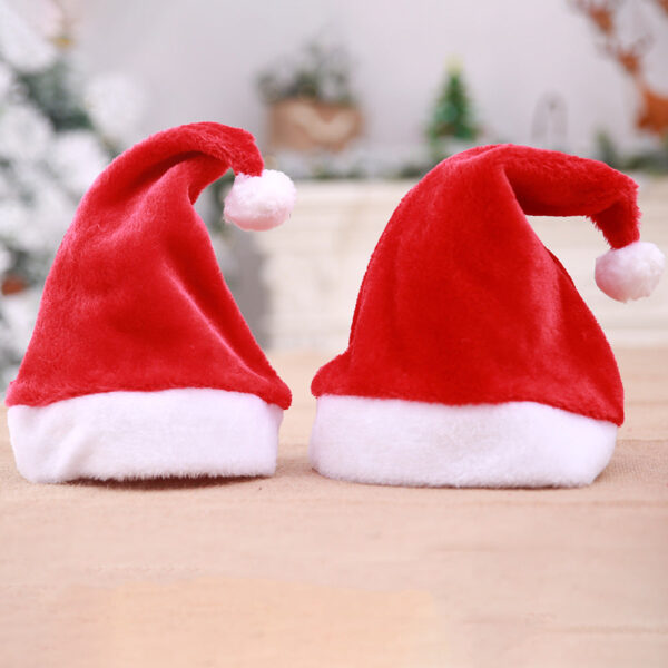 Wholesale Christmas Decoration Christmas Short Plush Hats Christmas Hats