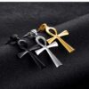 Wholesale Jewelry Alloy Bow Cross Pendant Necklace