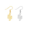 Wholesale Hollow Cactus Alloy Earrings