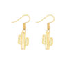 Wholesale Hollow Cactus Alloy Earrings