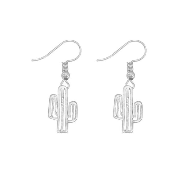 Wholesale Hollow Cactus Alloy Earrings
