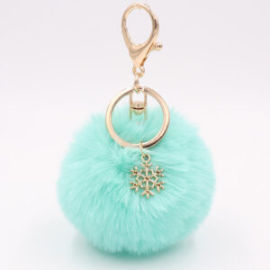 Mint Green / Snowflake fur ball (Golden 8-character buckle)