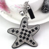 Wholesale Flannelette Glass Diamond Starfish Key Chain