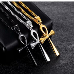 Wholesale Jewelry Alloy Bow Cross Pendant Necklace