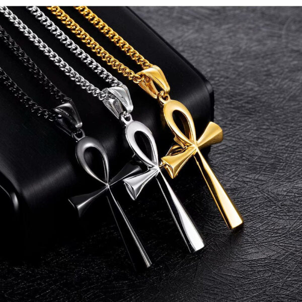 Wholesale Jewelry Alloy Bow Cross Pendant Necklace