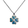Wholesale Four Leaf Clover Petal Temperature Sensitive Color Changing Pendant Necklaces