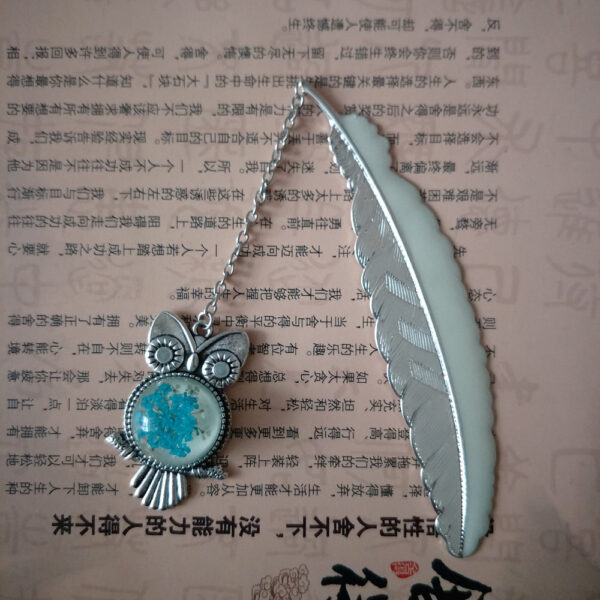 9268302667_370157153 Wholesale Luminous Feather Retro Luminous Butterfly Metal Bookmark