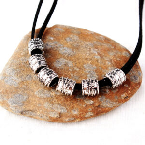 Rice bead thread pattern black rope