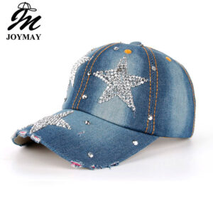 Wholesale AliExpress/eBay/Dunhuang/Taobao supply five-pointed star drill denim baseball cap B215