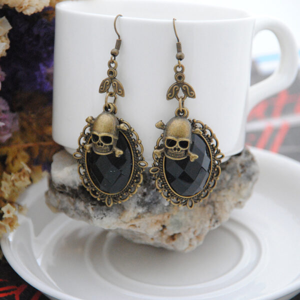 9295798228_331972318 Wholesale Gothic Halloween Ghost Festival Skull Vintage Earrings