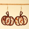 Wholesale Halloween Simple Fashion Personalized Novel Splicing Pumpkin Acrylic Earrings