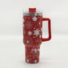 Wholesale Tumbler Christmas Stainless Steel Printed Car Straw Water Cups Ice Bullies Cup